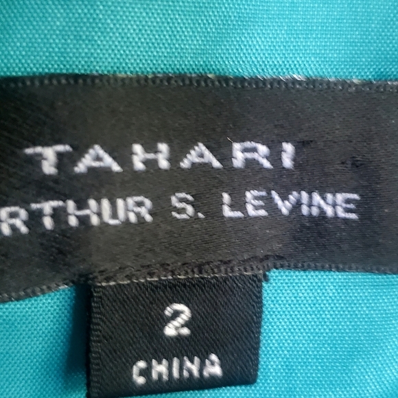 Tahari Teal Green Cocktail Dress Size 2 - Picture 6 of 8